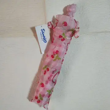 [ 귀중 ] Sanrio 헬로 키티 딸기 무늬 접이식 우산