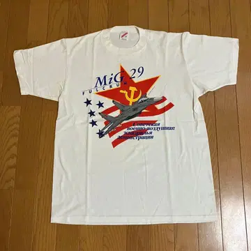 90s 소련 전투기 MiG-29 티셔츠 USA 싱글 스티치
