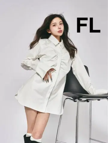 다리치 허리 커브 셔츠 원피스