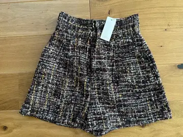 택 포함 rienda 트위드 숏팬츠