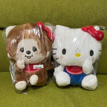 몬치치 헬로키티 커플 BIG 봉제 인형 2세트