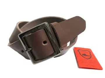 도치기 가죽 벨트 (초코) 블랙 니켈 도금 버클 40mm 폭 통가죽