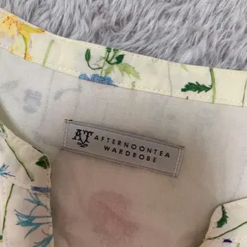 애프터눈 티 리버티 프린트 셔츠 블라우스 리본 꽃무늬 MR