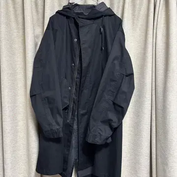 UNIQLO 블록 테크 모즈 코트 S 블랙