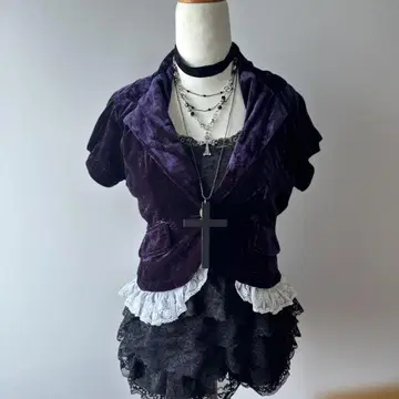 벨로아 프릴 고딕 코켓 다크코어 위시 클래식