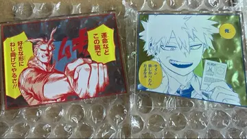 2개 세트 올마이트 바쿠고 명언 아크릴 배지 히로아카전 원화전