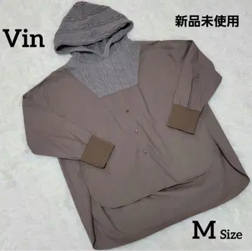 새상품 Vin YAMADAYA 블라우스 풀오버 셔츠 긴팔 그레이지