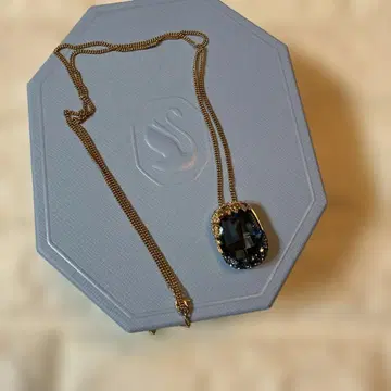 스와로브스키 블루 롱 목걸이