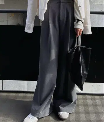 Na.e emma 와이드 슬랙스 Gray S사이즈