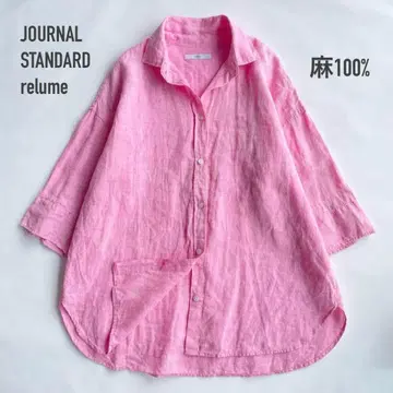 [ 새상품급 ] 저널 스탠다드 리룸 린넨 100% 셔츠 핑크