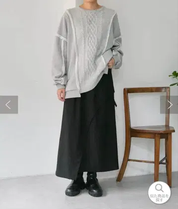 ear PAPILLONNER 커브 라인 스커트 [ SIM1STYLE ]