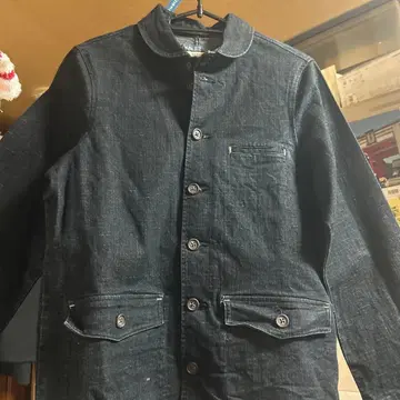 다크 데님 버튼 커버올