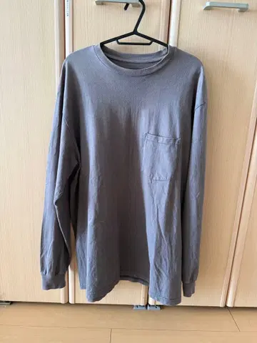 Graphpaper 그라프 페이퍼 긴팔 T셔츠 포켓T 사이즈 4 그레이