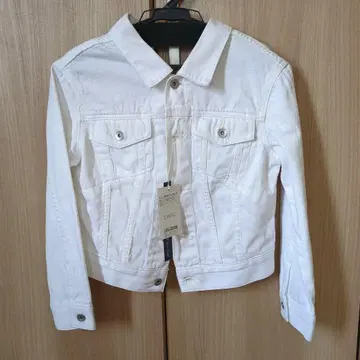 데님 자켓 화이트