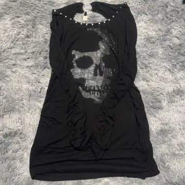 y2k 페어리 그런지 다크코어 스컬 원피스 헤이세이 갸루