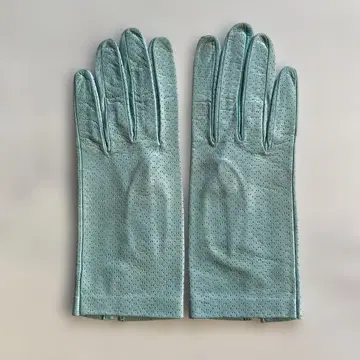 새상품급 이탈리아제 여성 사이즈 가죽 그로브 가죽 장갑 아이스 블루