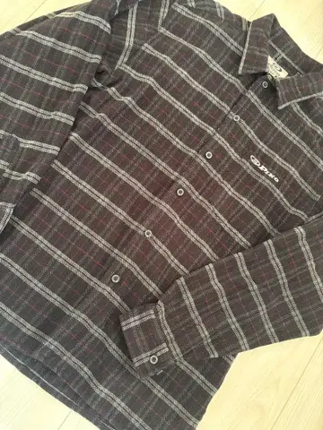 Piko 체크 무늬 긴팔 셔츠 브라운 계열