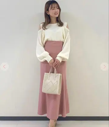 코코딜 뒤 레이스업 하이웨스트 스커트 핑크 1