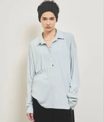 vion 이번 시즌 폴로 루즈 롱 슬리브 티