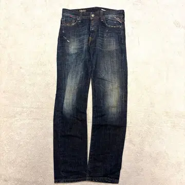 Replay Distressed Paint Splatter Denim