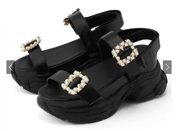 새상품 비쥬 버클 스포츠 샌들[gd1549] 블랙 22.5cm