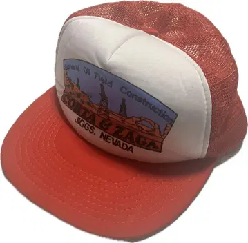 [레어] 80s-90s 빈티지 트래커 캡 기업 로고 네바다주 빨간색