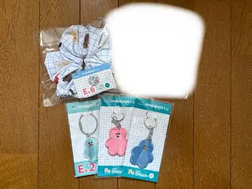 mojojojo 복권 스크런치 자수 키링 2점, 아크릴 키링 4점 세트