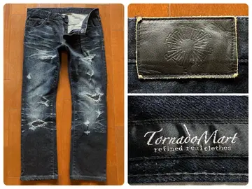 TORNADO MART 토네이도 마트 데미지 가공 스트레치 플레어