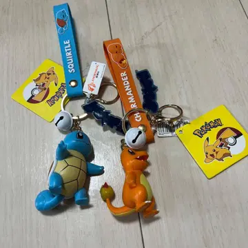 [ 새상품 ] 포켓몬스터 키링 꼬부기. 파이리