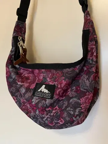 GREGORY 라핀 백 구형 택 플로럴 태피스트리 USA 제조