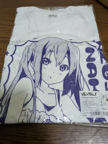 케이온! 나카노 아즈사 T셔츠 L사이즈 화이트