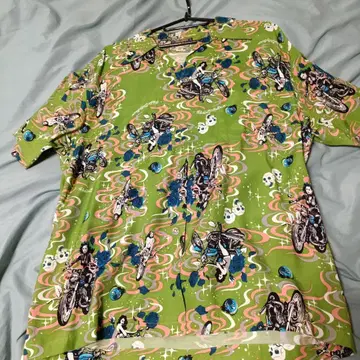 DRY BONES 록킨 젤리빈스 콜라보 하와이안 셔츠 XL 그린