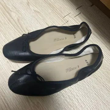 E. Porselli 블랙 플랫슈즈 37 APC 포르셀리