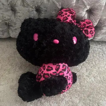 헬로키티 레오파드 무늬 봉제 인형 레어 특대형