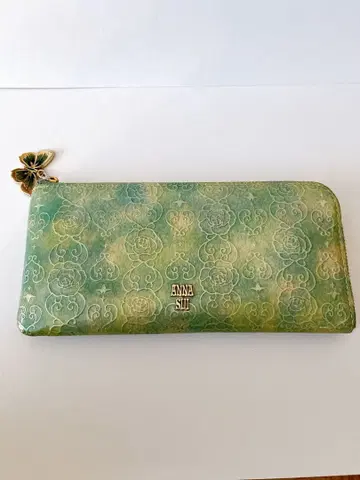 ANNA SUI 꽃무늬 장지갑 그린 익명 배송