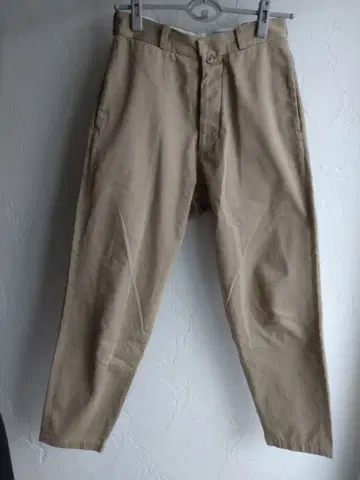 YAECA 야에카 베이지 치노 와이드 테이퍼드 팬츠