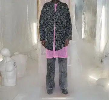 새상품 sulvam 25SS 덩굴 무늬 앤티크 데님 셋업