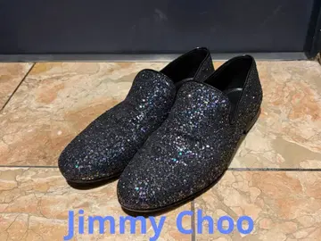 지미추 글리터 블랙 슬립온 슈즈 사이즈 41