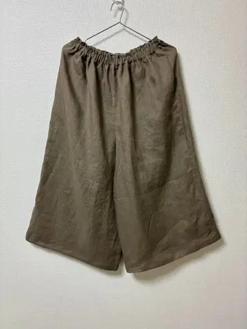 린넨 가우초 팬츠 모카 베이지