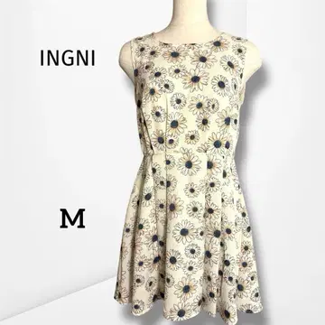 [ 잉그 ] 꽃무늬 원피스 플레어 슬리브리스 페미닌 상큼함 봄/여름 M