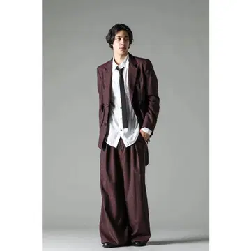 새상품 sulvam STRIPE LACE WIDE 레이스 와이드 팬츠