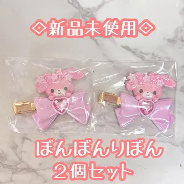 새상품 산리오 시크릿 앞머리 클립 사쿠라 본본리본