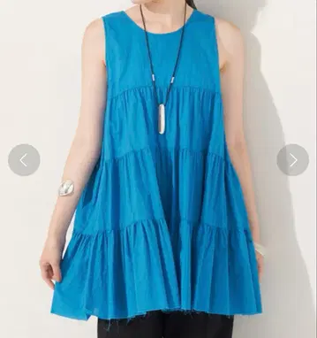 [ 새상품 ] plage 플라주 tiered 블라우스 티어드 블루