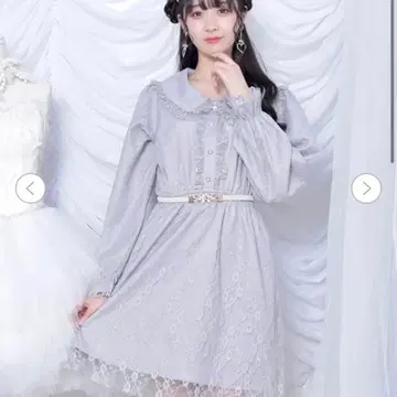 noemie 전체 레이스 빅 옷깃 원피스