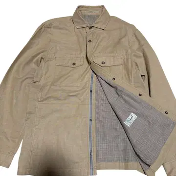 CROCODILE 린넨 혼방 셔츠 자켓 L 베이지