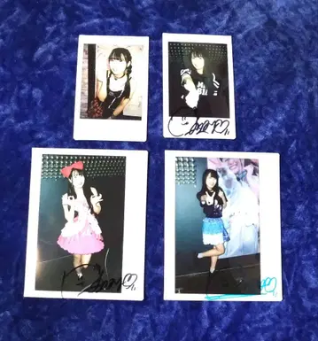 전 가면여자 쿠스노키 마유 친필 사인 폴라로이드 4장 세트