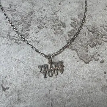 GLAD HAND thank you 탑 목걸이 실버