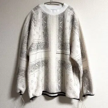 메종 매버릭 프레젠츠 페이즐리 보아 풀오버 화이트