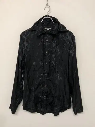 semantic design 구제 의류 더블 컬러 섀도우 프린트 셔츠