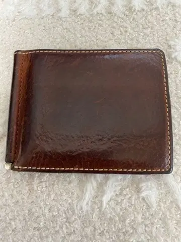 츠치야 가방 머니클립 천연 가죽 브라운 지갑 접이식 지갑